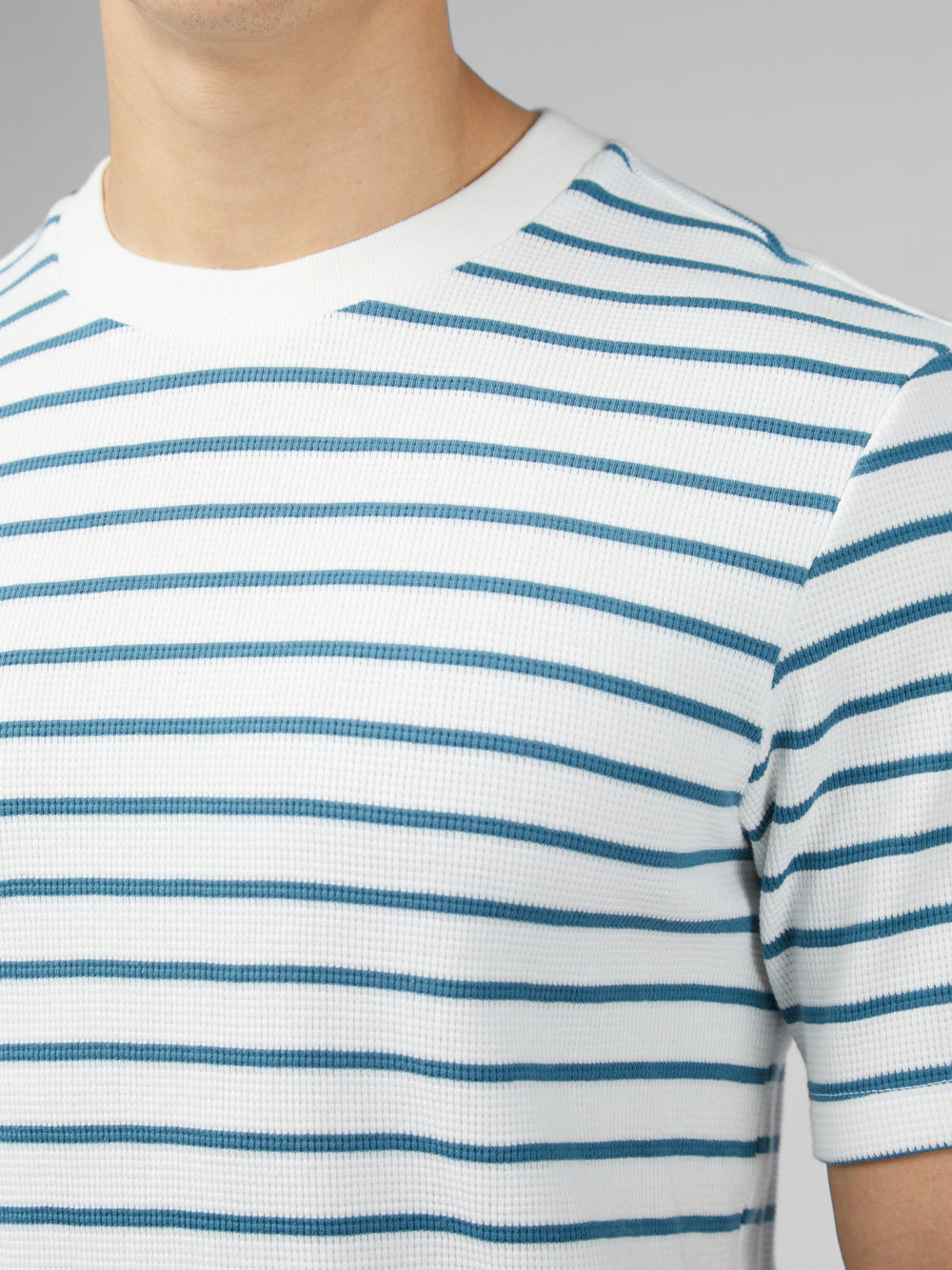 T-Shirt Ben Sherman Signature Waffle Stripe Blanche | EIH-67072958